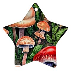 Rustic Mushroom Ornament (star)