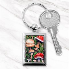 Rustic Mushroom Key Chain (rectangle) by GardenOfOphir