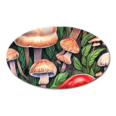 Rustic Mushroom Oval Magnet by GardenOfOphir