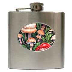 Rustic Mushroom Hip Flask (6 Oz) by GardenOfOphir