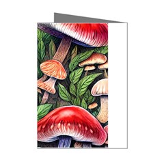 Rustic Mushroom Mini Greeting Cards (pkg Of 8) by GardenOfOphir