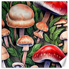 Rustic Mushroom Canvas 12  X 12  by GardenOfOphir