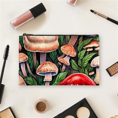 Rustic Mushroom Cosmetic Bag (medium) by GardenOfOphir