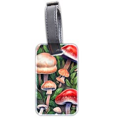 Rustic Mushroom Luggage Tag (two Sides) by GardenOfOphir