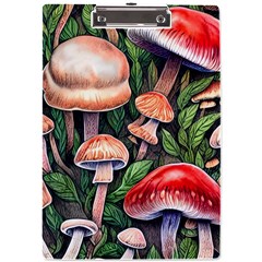 Rustic Mushroom A4 Acrylic Clipboard by GardenOfOphir