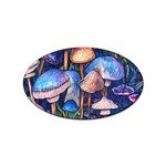 Retro Mushroom Sticker Oval (10 pack) Front