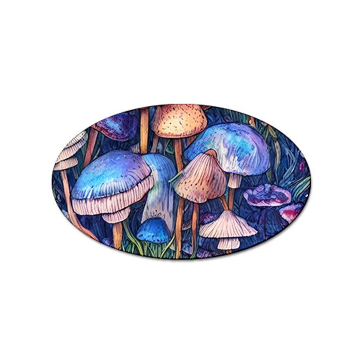 Retro Mushroom Sticker Oval (10 pack)