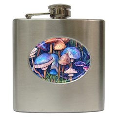 Retro Mushroom Hip Flask (6 Oz) by GardenOfOphir