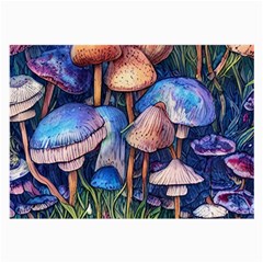 Retro Mushroom Large Glasses Cloth (2 Sides) by GardenOfOphir