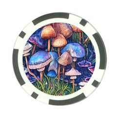 Retro Mushroom Poker Chip Card Guard (10 Pack) by GardenOfOphir