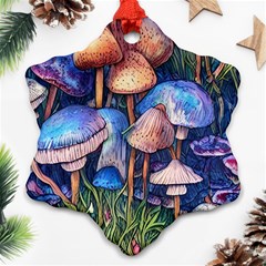 Retro Mushroom Ornament (snowflake) by GardenOfOphir