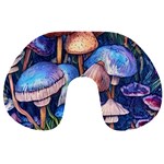 Retro Mushroom Travel Neck Pillow Back