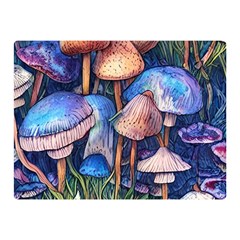 Retro Mushroom Premium Plush Fleece Blanket (mini) by GardenOfOphir