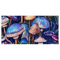 Retro Mushroom Banner And Sign 8  X 4  by GardenOfOphir