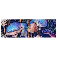 Retro Mushroom Banner And Sign 12  X 4  by GardenOfOphir