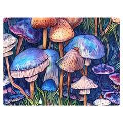 Retro Mushroom Premium Plush Fleece Blanket (extra Small) by GardenOfOphir