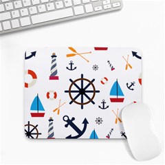 Marine Nautical Seamless Lifebuoy Anchor Pattern Small Mousepad