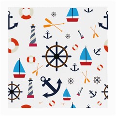 Marine Nautical Seamless Lifebuoy Anchor Pattern Medium Glasses Cloth (2 Sides)