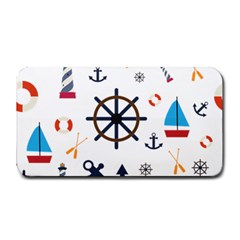 Marine Nautical Seamless Lifebuoy Anchor Pattern Medium Bar Mat by Jancukart