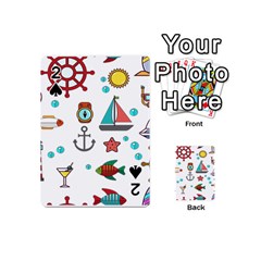 Marine Nautical Seamless Pattern Art Playing Cards 54 Designs (mini)