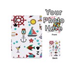 Marine Nautical Seamless Pattern Art Playing Cards 54 Designs (Mini) Front - Spade2