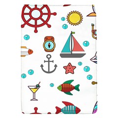 Marine Nautical Seamless Pattern Art Removable Flap Cover (s)