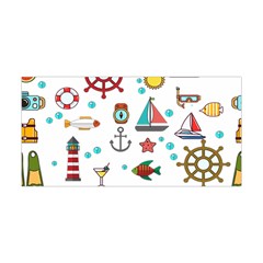 Marine Nautical Seamless Pattern Art Yoga Headband