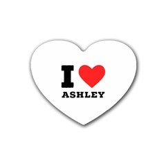 I Love Ashley Rubber Coaster (heart) by ilovewhateva