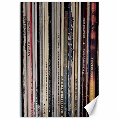 Vintage Vinyl Records Collection Canvas 12  X 18 