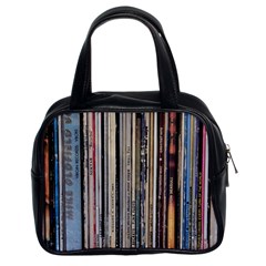 Vintage Vinyl Records Collection Classic Handbag (two Sides) by Jancukart