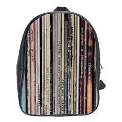 Vintage Vinyl Records Collection School Bag (large) by Jancukart