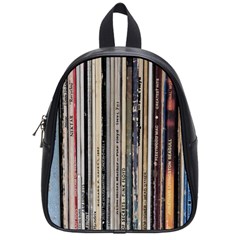 Vintage Vinyl Records Collection School Bag (small)