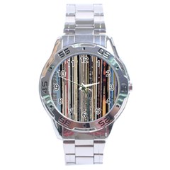 Vintage Vinyl Records Collection Stainless Steel Analogue Watch