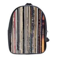 Vintage Vinyl Records Collection School Bag (xl)