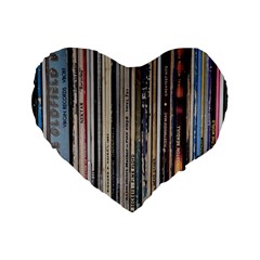 Vintage Vinyl Records Collection Standard 16  Premium Heart Shape Cushions