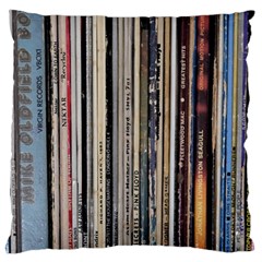 Vintage Vinyl Records Collection Standard Premium Plush Fleece Cushion Case (one Side) by Jancukart