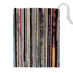 Vintage Vinyl Records Collection Drawstring Pouch (4xl)