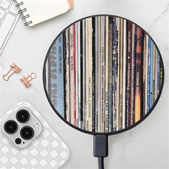 Vintage Vinyl Records Collection Wireless Fast Charger(black)