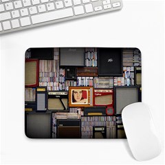 Vinyl Music Retro Studio Room Small Mousepad by Jancukart