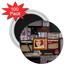 Vinyl Music Retro Studio Room 2 25  Magnets (100 Pack) 