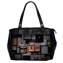 Vinyl Music Retro Studio Room Oversize Office Handbag