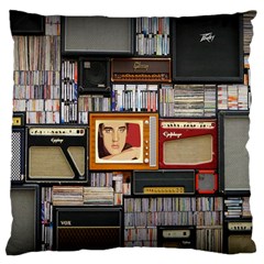 Vinyl Music Retro Studio Room Large Cushion Case (one Side)