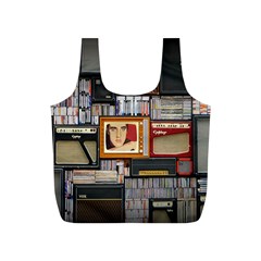 Vinyl Music Retro Studio Room Full Print Recycle Bag (s) by Jancukart