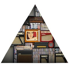 Vinyl Music Retro Studio Room Wooden Puzzle Triangle by Jancukart