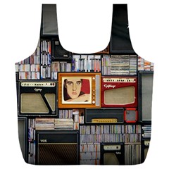 Vinyl Music Retro Studio Room Full Print Recycle Bag (xxl) by Jancukart