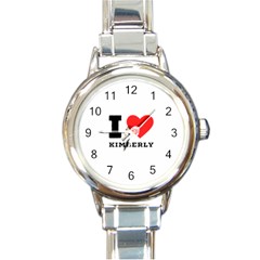 I Love Kimberly Round Italian Charm Watch by ilovewhateva