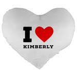 I love kimberly Large 19  Premium Flano Heart Shape Cushions Front