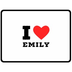 I Love Emily One Side Fleece Blanket (large) by ilovewhateva