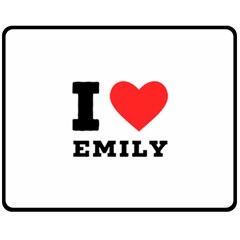 I Love Emily One Side Fleece Blanket (medium) by ilovewhateva