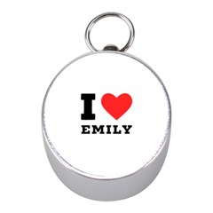 I Love Emily Mini Silver Compasses by ilovewhateva